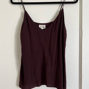Wilfred free from aritzia, aubergine spaghetti strap tank